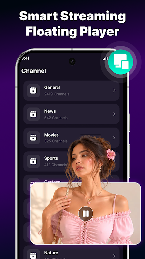 Live TV : Smart IPTV Player Screenshot 2