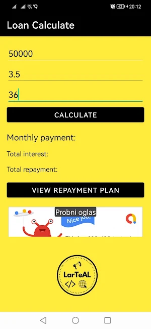 Loan Calculator Screenshot 1