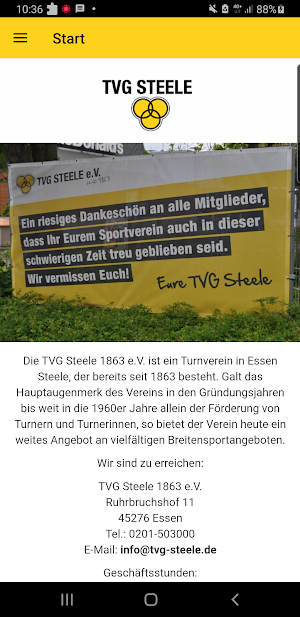 TVG Steele 1863 e.V. Screenshot 1