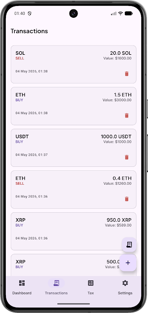 Crypto Tax Calculator Screenshot 2
