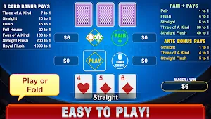 3 Card Poker - Classic Games Screenshot 1