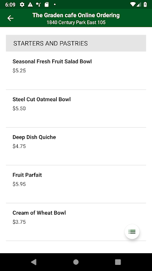 Garden Cafe Online Ordering Screenshot 1