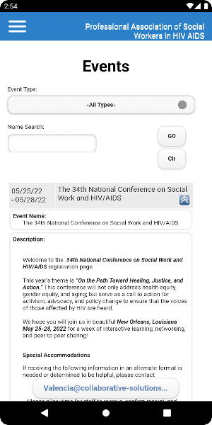 PASWHA Mobile App Screenshot 3