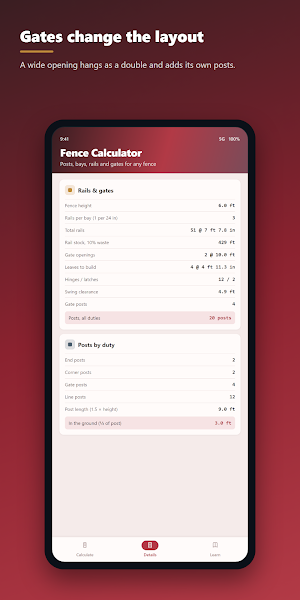 Fence Calculator Screenshot 3