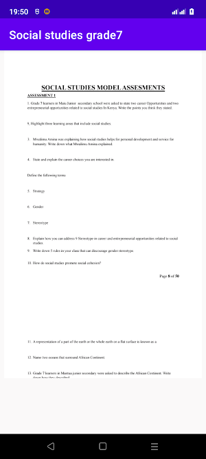 Social studies grade 7 notes Screenshot 1
