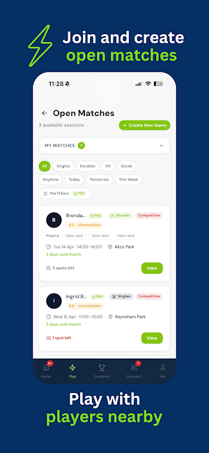 RacquetUp: Find Tennis Nearby Screenshot 1