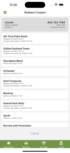 Lescombes Member App Screenshot 2