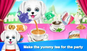 Puppy Surprise Tea Party - Pet Party Game Screenshot 0