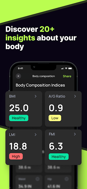 Body Snap fat percentage scan Screenshot 3