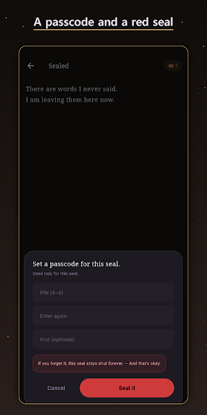 Sealed - Mood Journal & Vent Screenshot 1