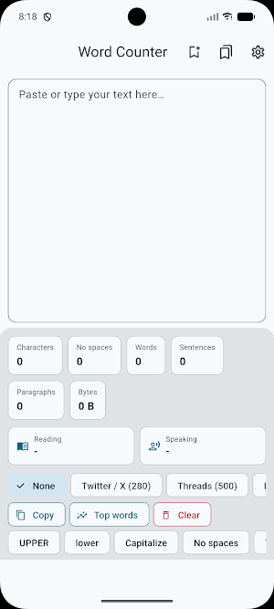 Word Counter — Character, SNS Screenshot 0