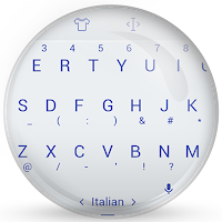 Keyboard Theme Flat White Navy