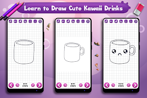 Learn to Draw Cute Drinks & Juices Screenshot 3