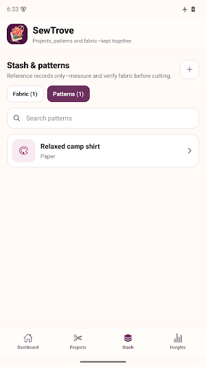 SewTrove: Sewing Project Log Screenshot 2