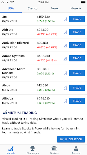 Virtual Trading Screenshot 0