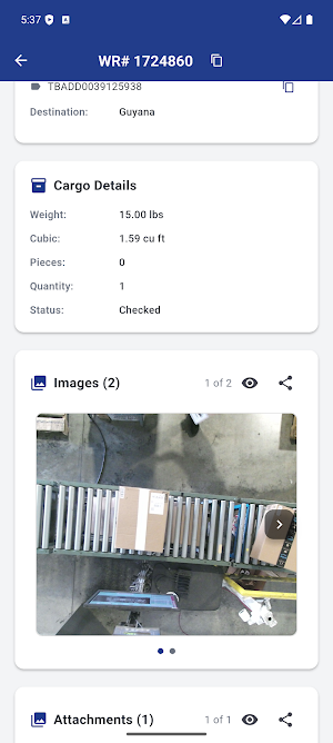 MyPASCargo Screenshot 2