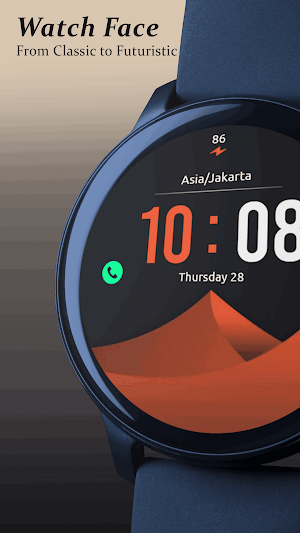Red Desert Simple Watch Face Screenshot 1