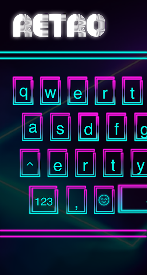 Neon Led keyboard - Retro topic Screenshot 0