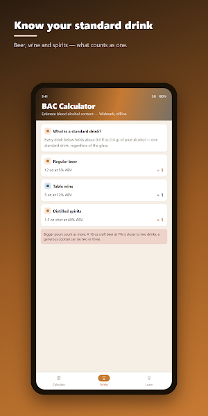 BAC Calculator Screenshot 2
