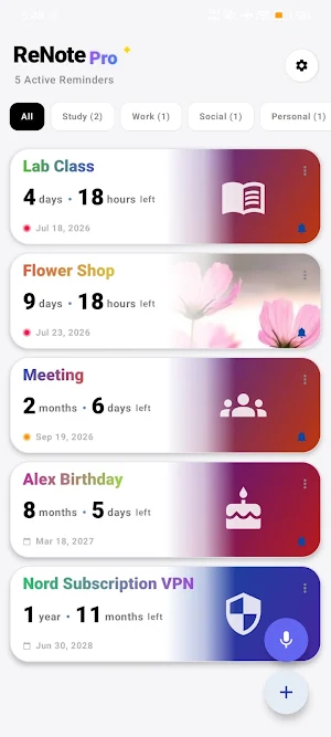 ReNote: Smart Reminder & Alarm Screenshot 1