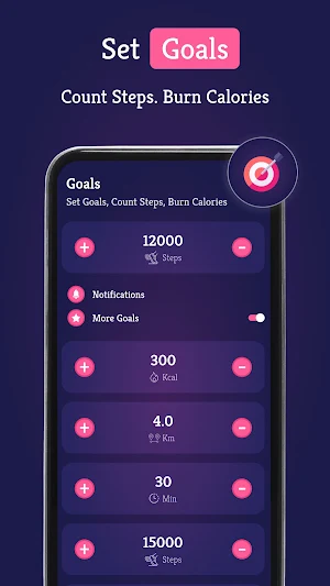 Steps Tracker - Daily step App Screenshot 2