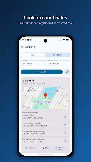 Latitude and Longitude Finder Screenshot 1