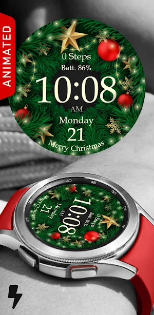 Christmas Watch Face 045 Screenshot 0