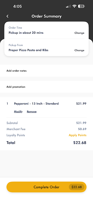 Proper Pizza Pasta And Ribs Screenshot 2