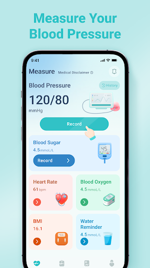 Blood pressure&Health Tracker Screenshot 0