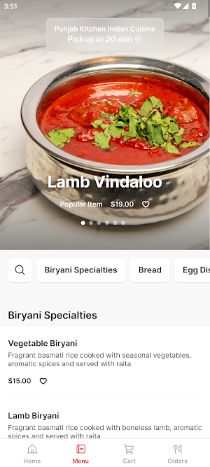 Punjab Kitchen Indian Cuisine Screenshot 1