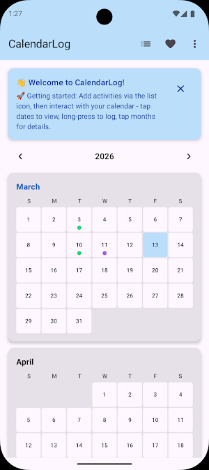 CalendarLog Screenshot 0