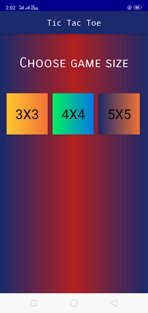 Tic Tac Toe 3x3 4x4 5x5 Screenshot 1