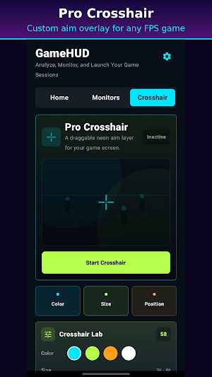 GameHUD Ping Stats & Crosshair Screenshot 2