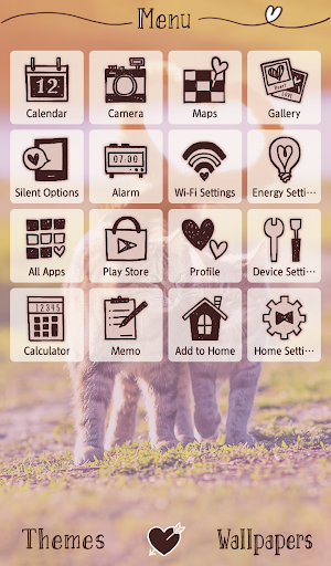 Love Wallpaper Cats & Hearts Theme Screenshot 1