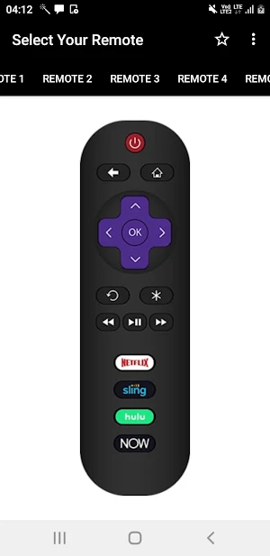 Roku TV Remote Screenshot 1