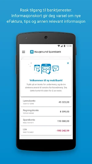 Haugesund Sparebank Mobilbank Screenshot 1