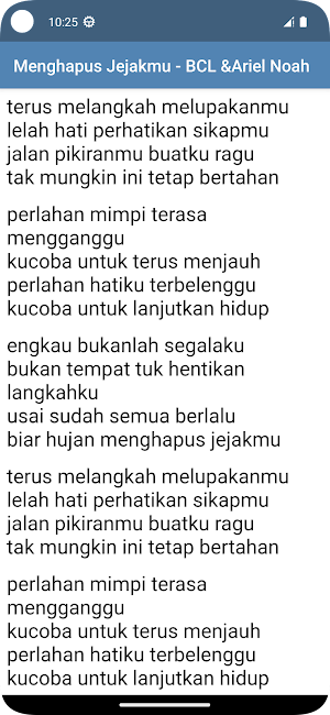 Lirik Lagu Lengkap Offline Screenshot 2