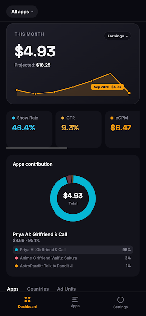 AdMob Dash: Earnings & Stats Screenshot 0