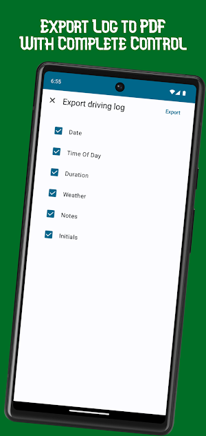Student Driving Log Screenshot 3