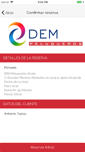 DEM Peluqueros Screenshot 2