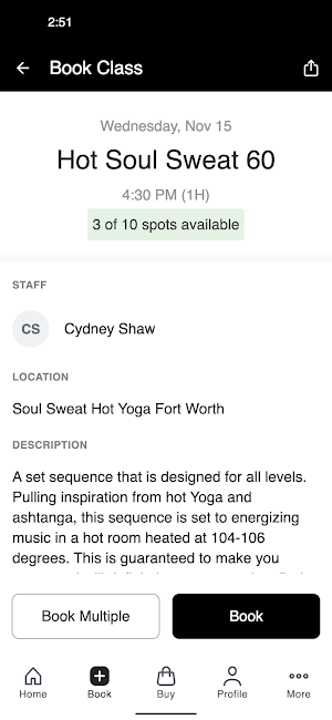 Soul Sweat Hot Yoga Screenshot 2