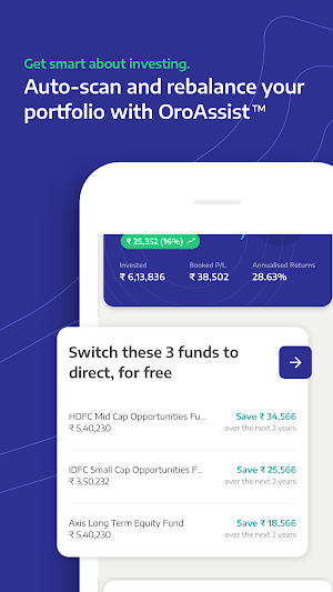 Mutual Fund - Buy, Invest, SIP & Track: Orowealth Screenshot 1