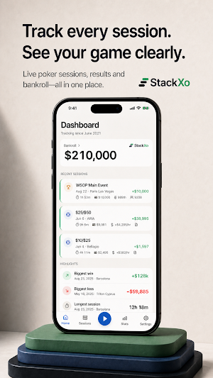 StackXo Poker Bankroll Tracker Screenshot 0