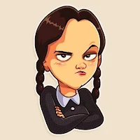 Wednesday Addams Sticker WA