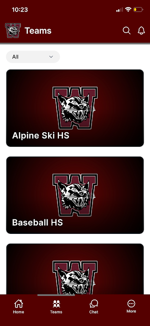 Weston Wildcats Athletics Screenshot 1