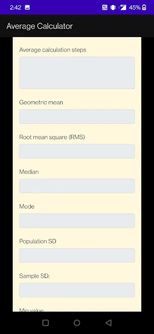 Average Calculator Screenshot 2