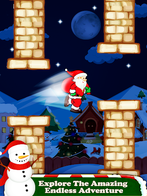 Christmas Game Flying Santa Screenshot 1