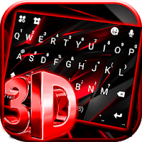 Red Black 3D Keyboard Theme