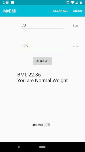 MyBMI - Adfree and Open Source Screenshot 1