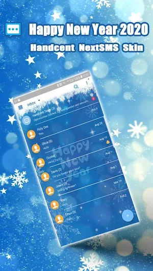 Happy new year 2020 Next SMS skin Screenshot 0